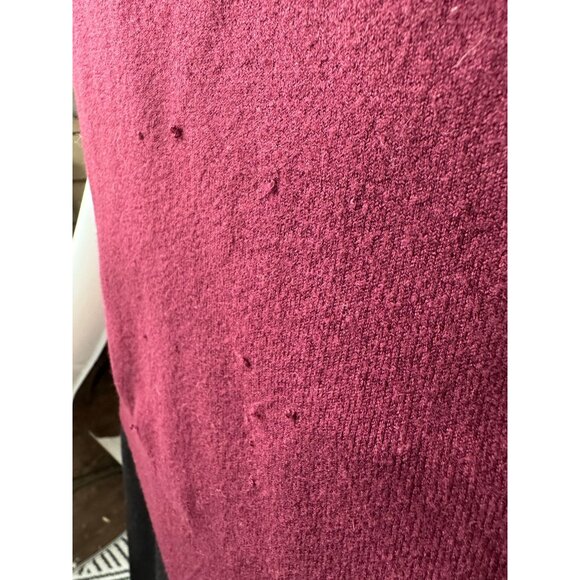 Vintage Fredini Burgundy Knit Tank Top With Angora/Wool Blend Square Neckline Sl - Picture 3 of 16